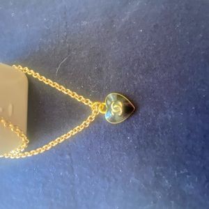 18 inch repurposed black enamel channel zipper tag